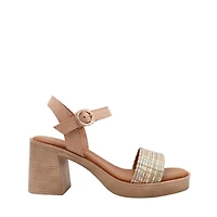 Pompei - La sandale à talon haut aux couleurs estivales