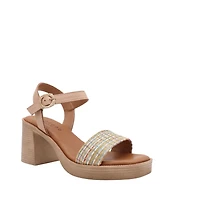 Pompei - La sandale à talon haut aux couleurs estivales