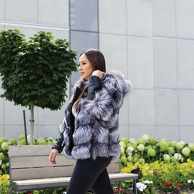 MUSI FUR SILVER FOX JACKET - ALEXIA