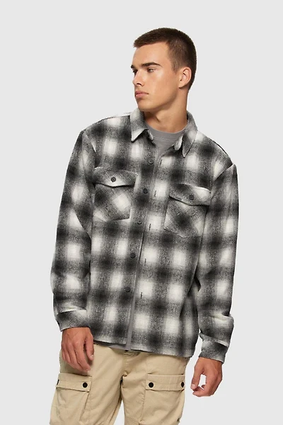 BLACK FLANNEL OVERSHIRT 2.0
