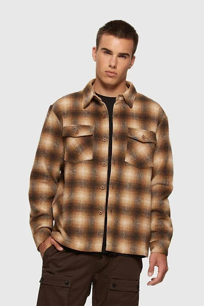 BEIGE FLANNEL OVERSHIRT 2.0
