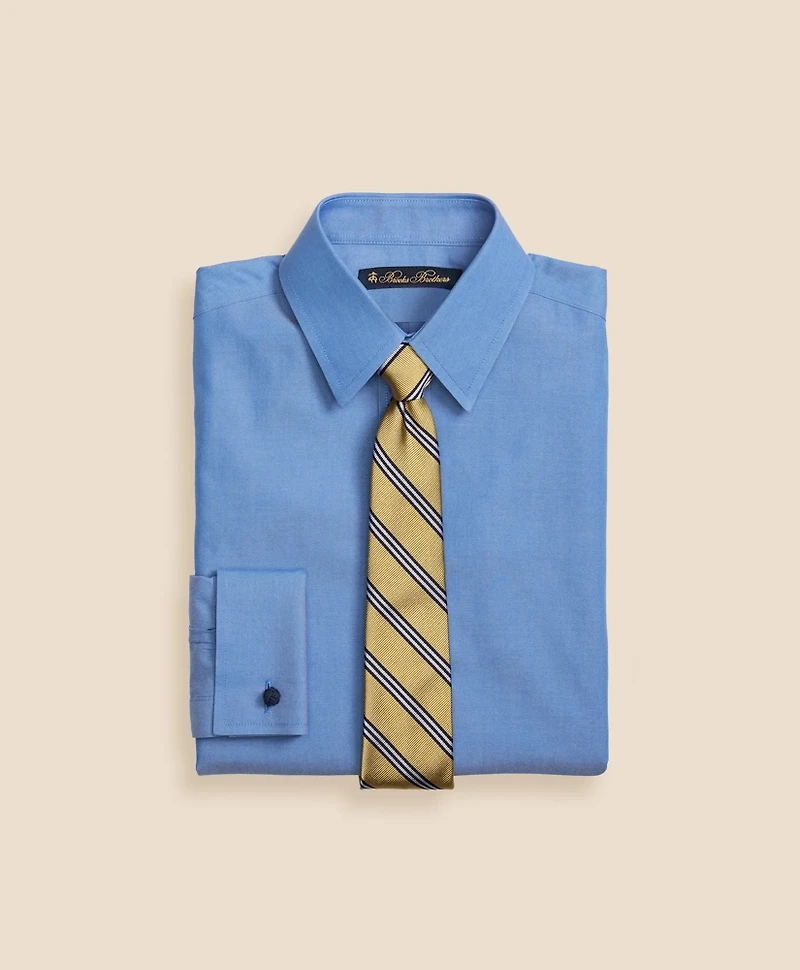 Boys Non-Iron Supima<sup>®</sup> Pinpoint Cotton French Cuff Dress Shirt