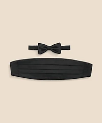 Boys Silk Bow Tie and Cummerbund Boxed Set
