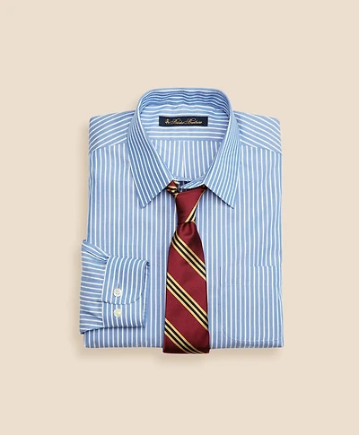 Boys Non-Iron Supima<sup>®</sup> Cotton Broadcloth Ground Stripe Dress Shirt
