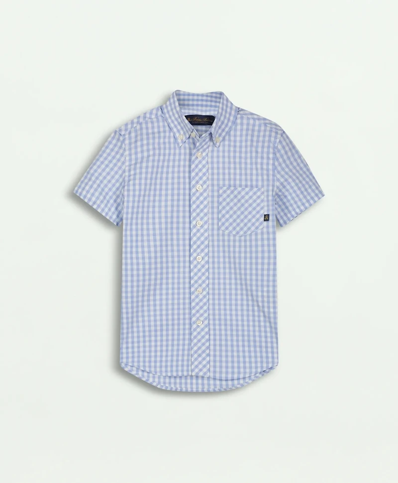 Boys Gingham Sport Shirt