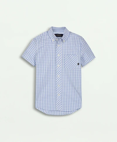 Boys Gingham Sport Shirt