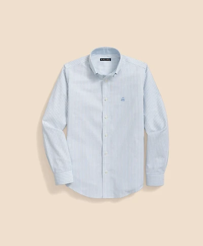 Boys Non-Iron Stretch Cotton Striped Oxford Sport Shirt