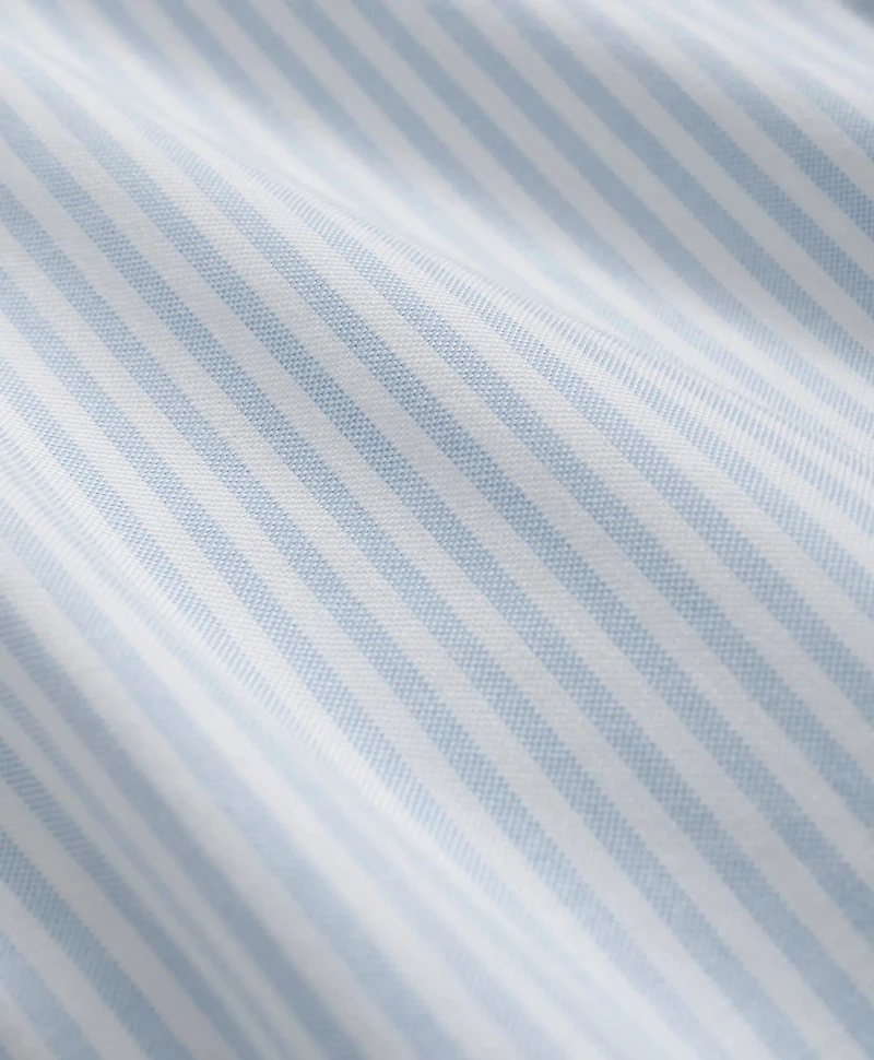 Boys Non-Iron Stretch Cotton Striped Oxford Sport Shirt