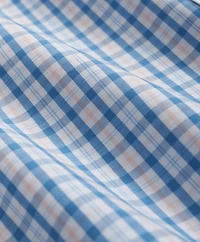 Boys Non-Iron Broadcloth Polo Button-Down Collar Check Sport Shirt