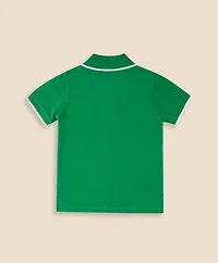 Boys Tipped Stretch Cotton Pique Polo Shirt