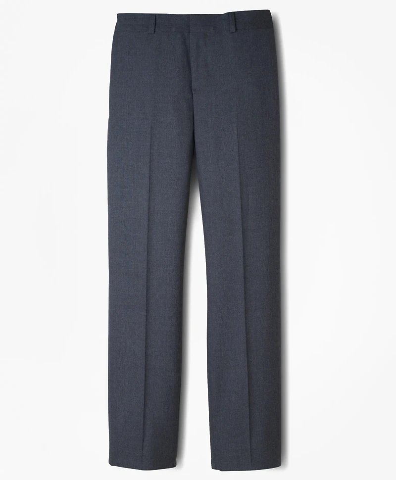 Boys Junior Plain-Front Wool Suit Pants