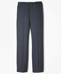Boys Junior Plain-Front Wool Suit Pants