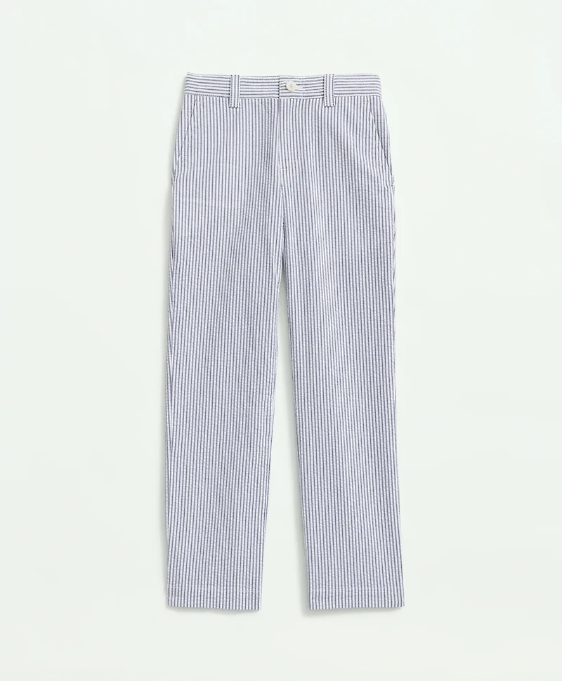 Boys Stretch Cotton Seersucker Pants
