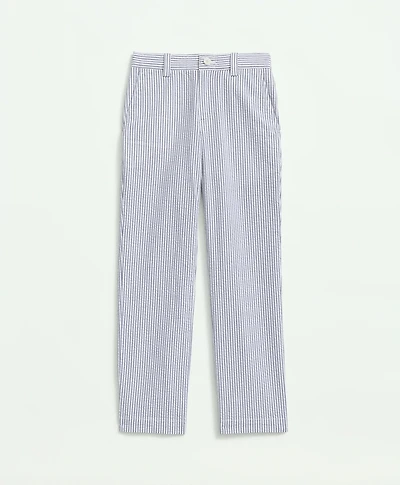 Boys Stretch Cotton Seersucker Pants