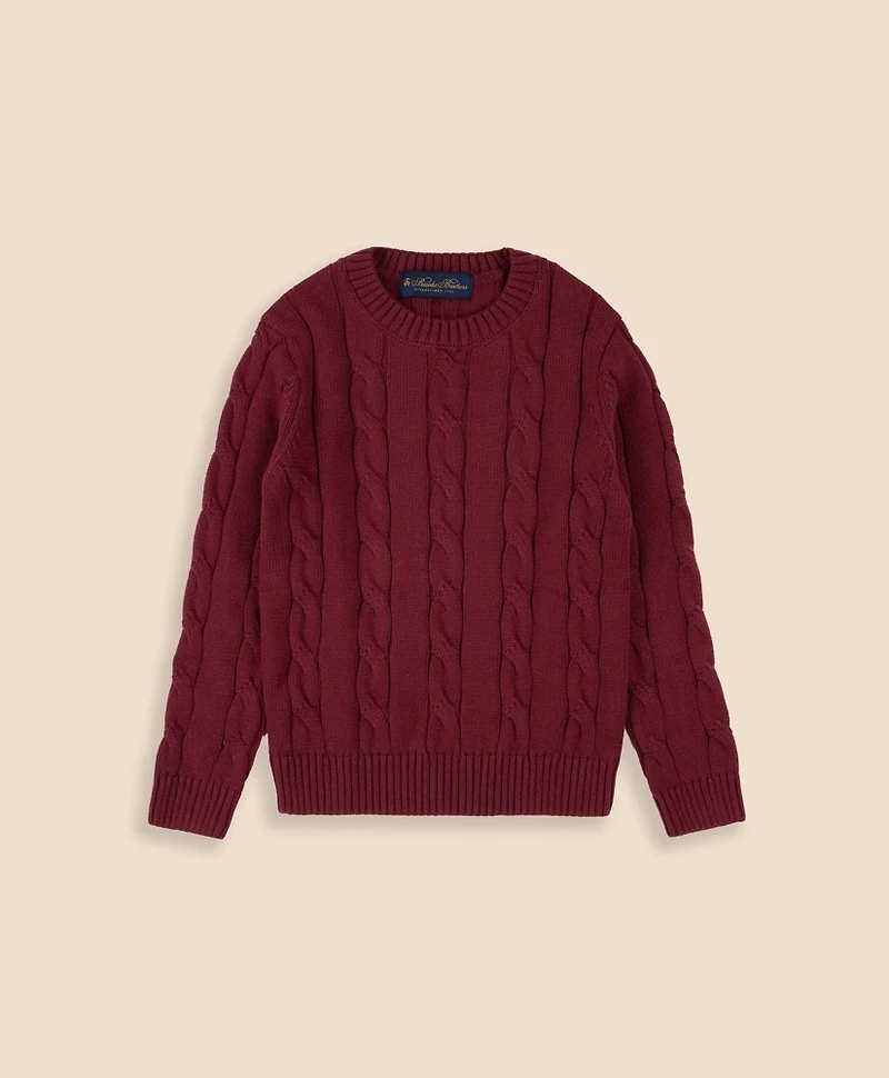 Boys Cotton Cable Sweater