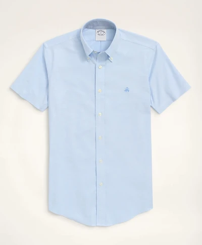 Stretch Non-Iron Oxford Button-Down Collar Short-Sleeve Sport Shirt