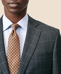 Classic-Fit Stretch Wool Blend Windowpane Suit Jacket
