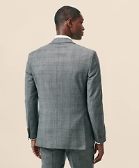 Classic-Fit Stretch Wool Blend Check Suit Jacket