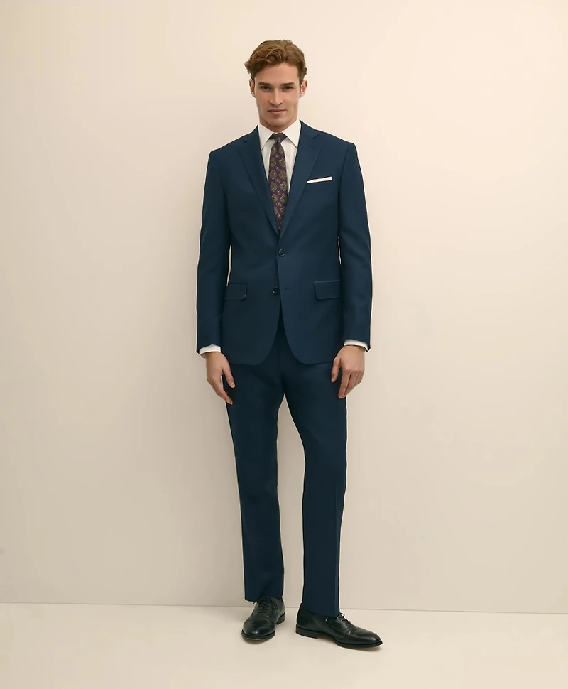 Classic-Fit Stretch Wool Blend Nailhead Suit Jacket