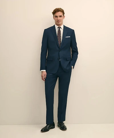Classic-Fit Stretch Wool Blend Nailhead Suit Pants