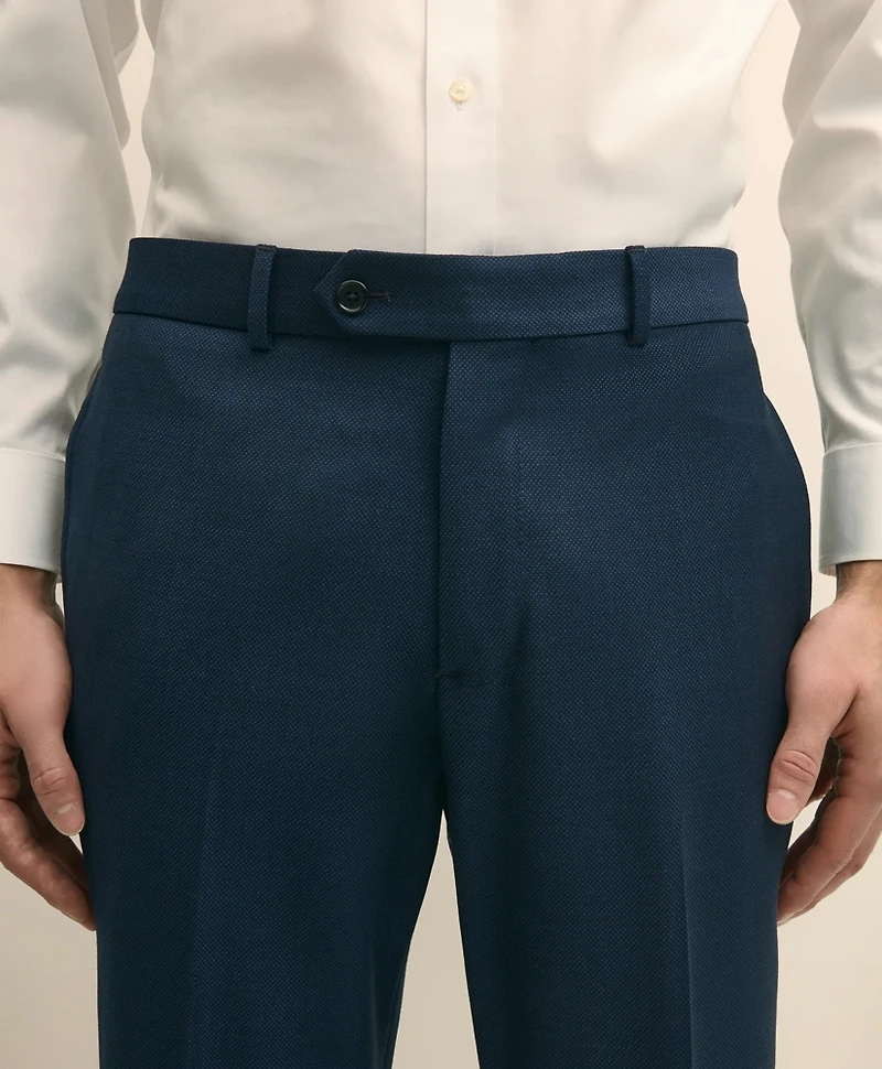 Classic-Fit Stretch Wool Blend Nailhead Suit Pants