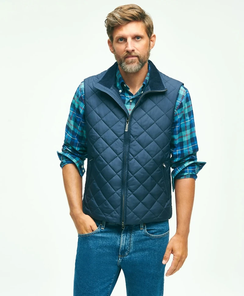 Water Repellent Diamond Quilted Vest
