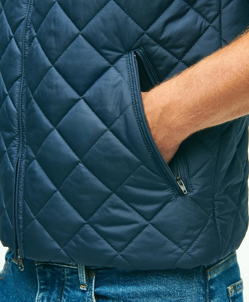 Water Repellent Diamond Quilted Vest