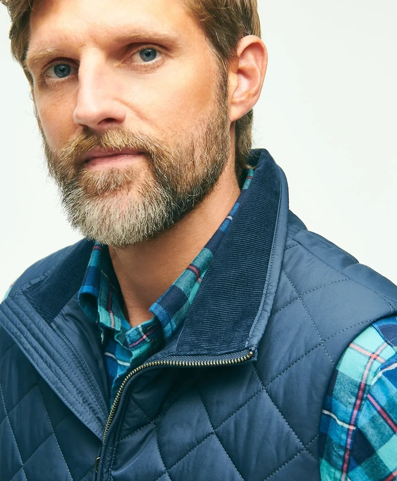 Water Repellent Diamond Quilted Vest