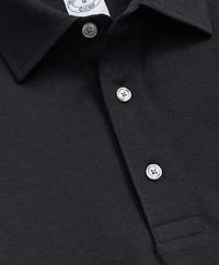 Spread Collar Long-Sleeve Polo Shirt