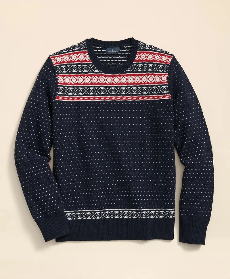 Merino-Wool Blend Fair Isle Sweater