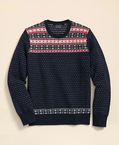 Merino-Wool Blend Fair Isle Sweater
