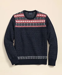Merino-Wool Blend Fair Isle Sweater