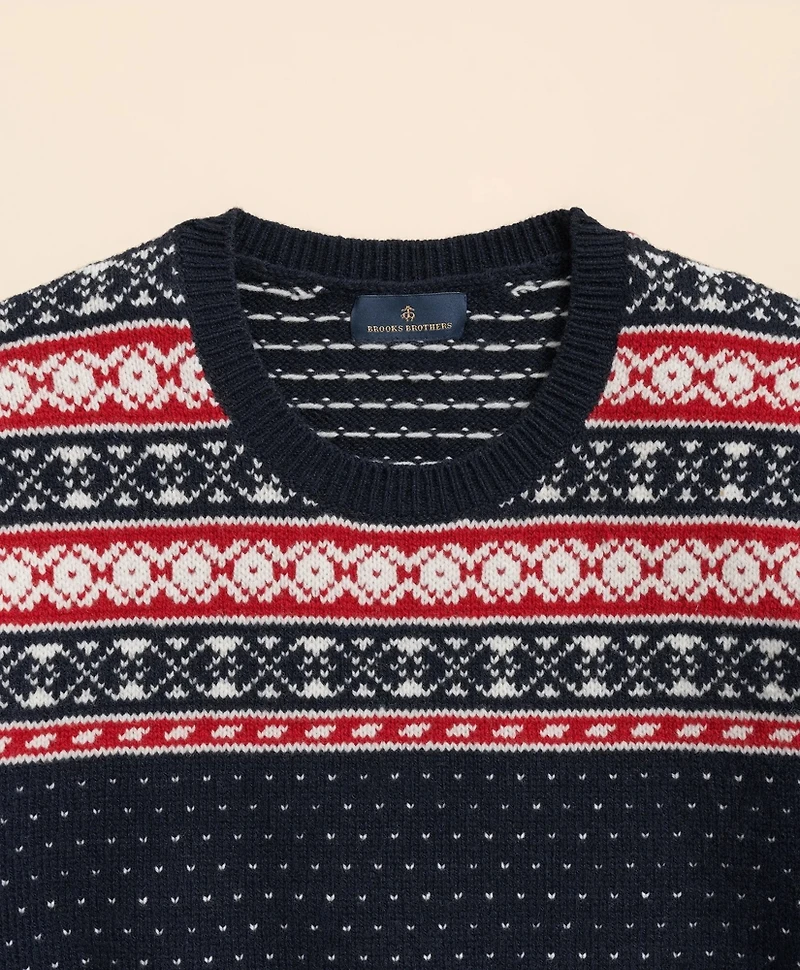 Merino-Wool Blend Fair Isle Sweater