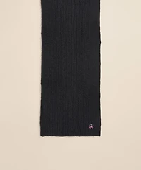 Wool-Cashmere Blend Ribbed Scarf