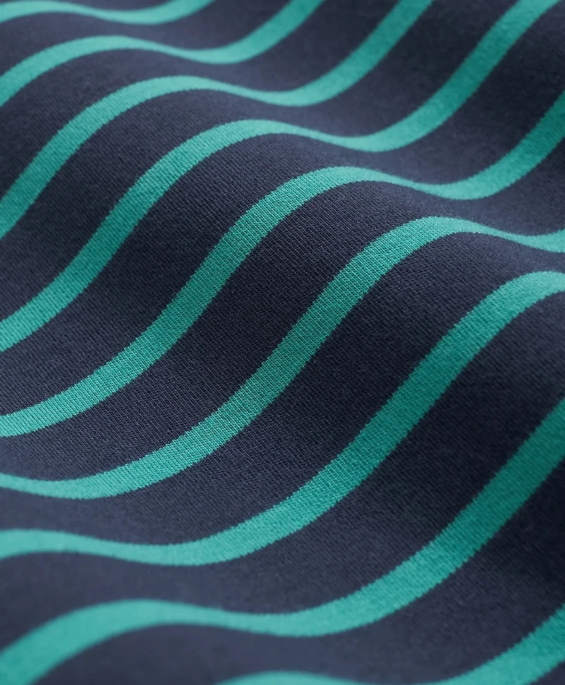 Cotton Blend Striped Turtleneck