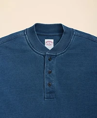 Cotton Blend Baseball Collar Sweatshirt