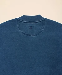 Cotton Blend Baseball Collar Sweatshirt