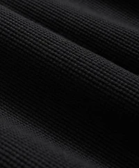 Cotton-Wool Blend Waffle Knit Henley