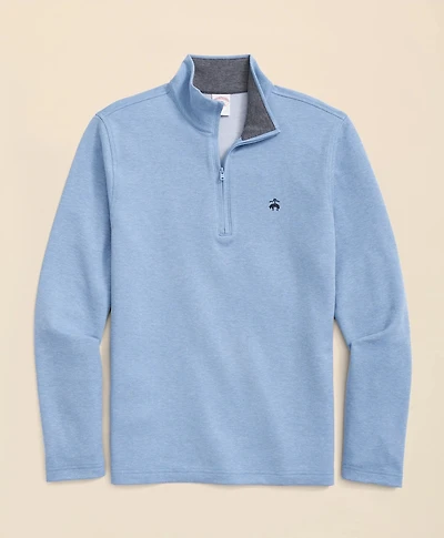 Cotton Blend Pique Half-Zip