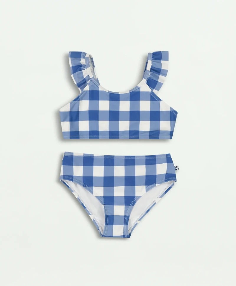 Girls Two Piece Ruffle Strap Bathing Suit