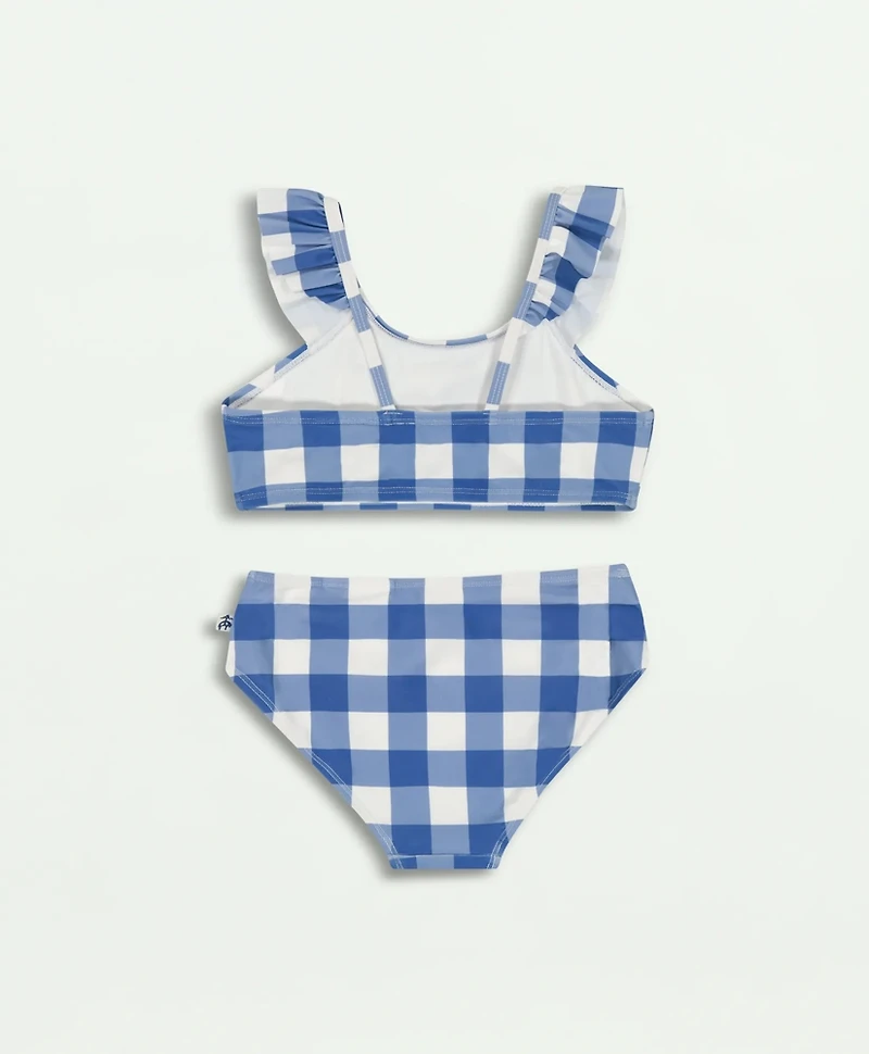 Girls Two Piece Ruffle Strap Bathing Suit