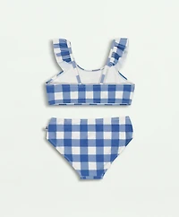 Girls Two Piece Ruffle Strap Bathing Suit