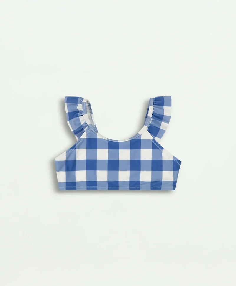 Girls Two Piece Ruffle Strap Bathing Suit