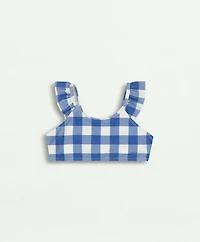 Girls Two Piece Ruffle Strap Bathing Suit