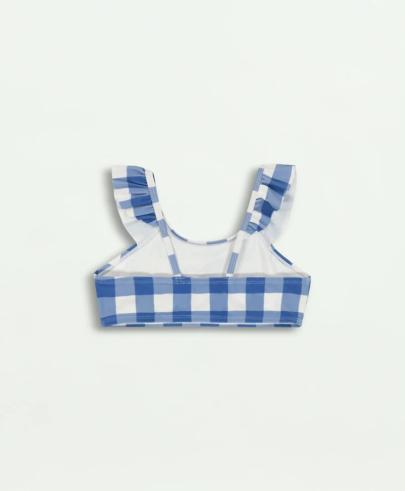 Girls Two Piece Ruffle Strap Bathing Suit