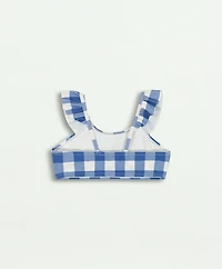 Girls Two Piece Ruffle Strap Bathing Suit