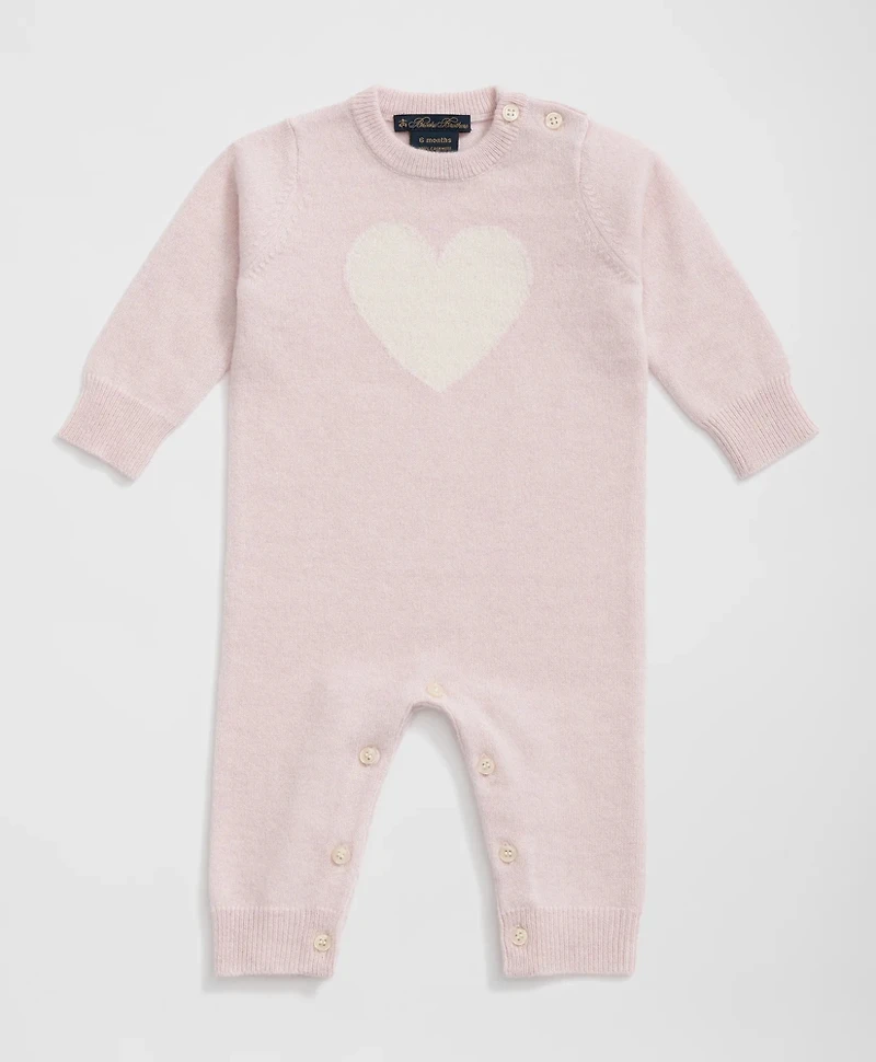 Cashmere Heart Motif Onesie
