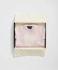 Cashmere Heart Motif Onesie