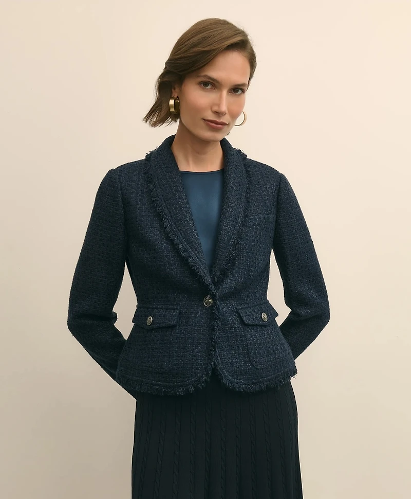 Fringed Boucle Jacket