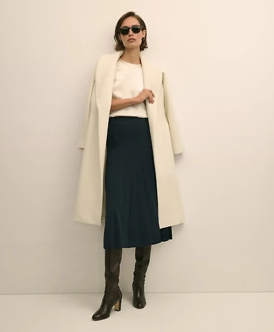 Cable Knit Midi Sweater Skirt